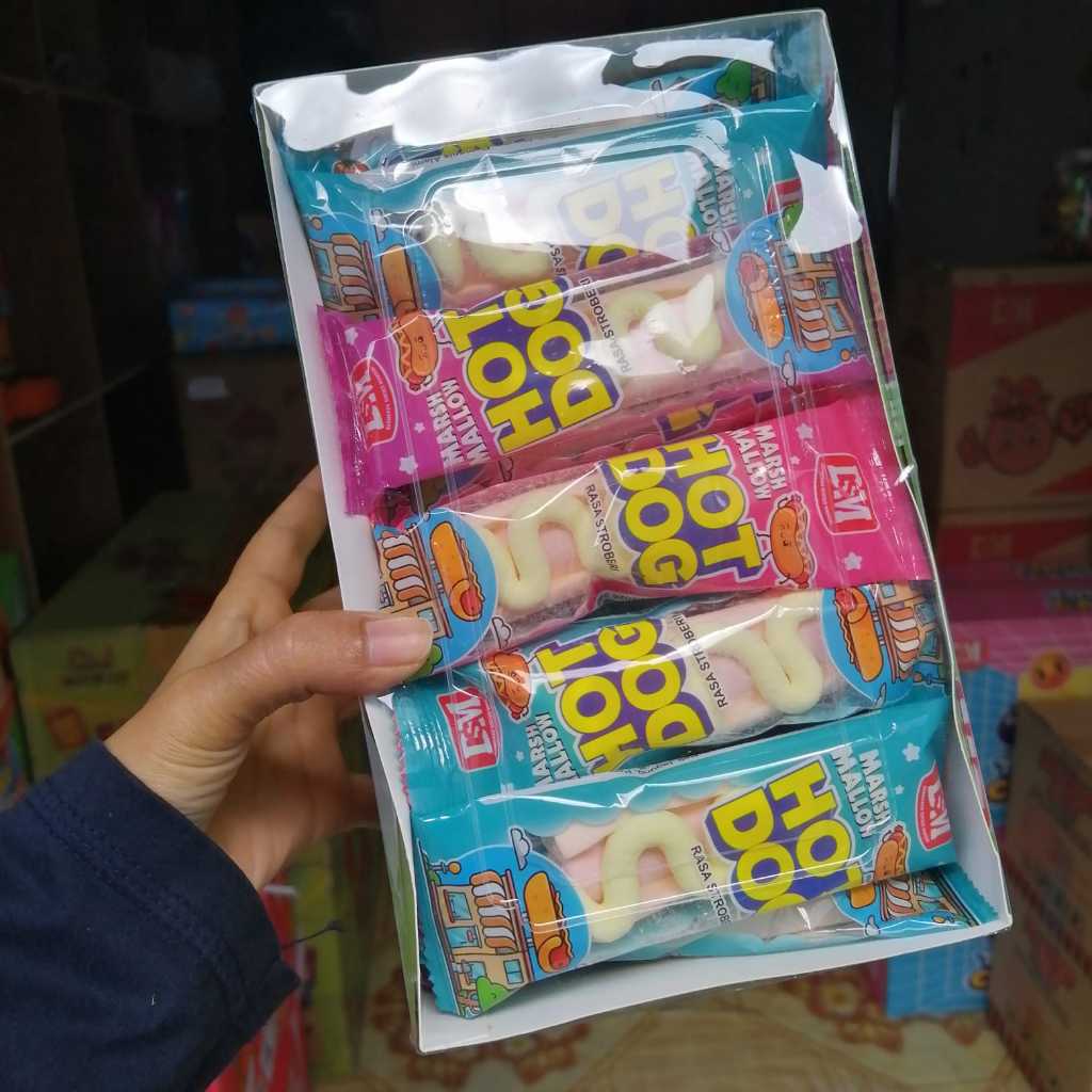 

MARSHMELLOW HOTDOG ISI 30 PCS / PERMEN LUNAK JELLY MARSHMALLOW