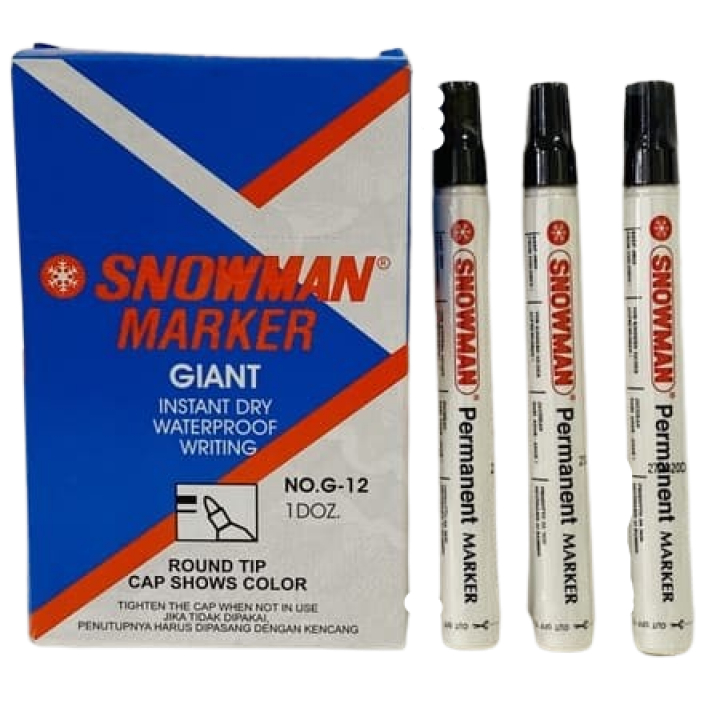 

Spidol Snowman PERMANENT G-12 isi 1BOX = 12pcs (1lusin)/