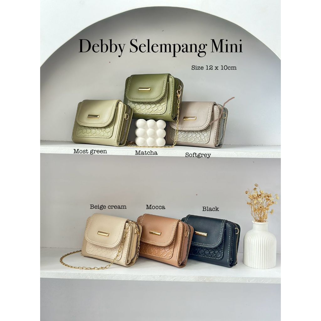 Dompet Slempang Lipat Debby Premium - Tas Selempang Wanita Simpel Kekinian