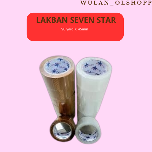 

Lakban Bening Coklat SEVEN STAR 90 yard X 45mm 2 inch / isolasi Roll seven star Original