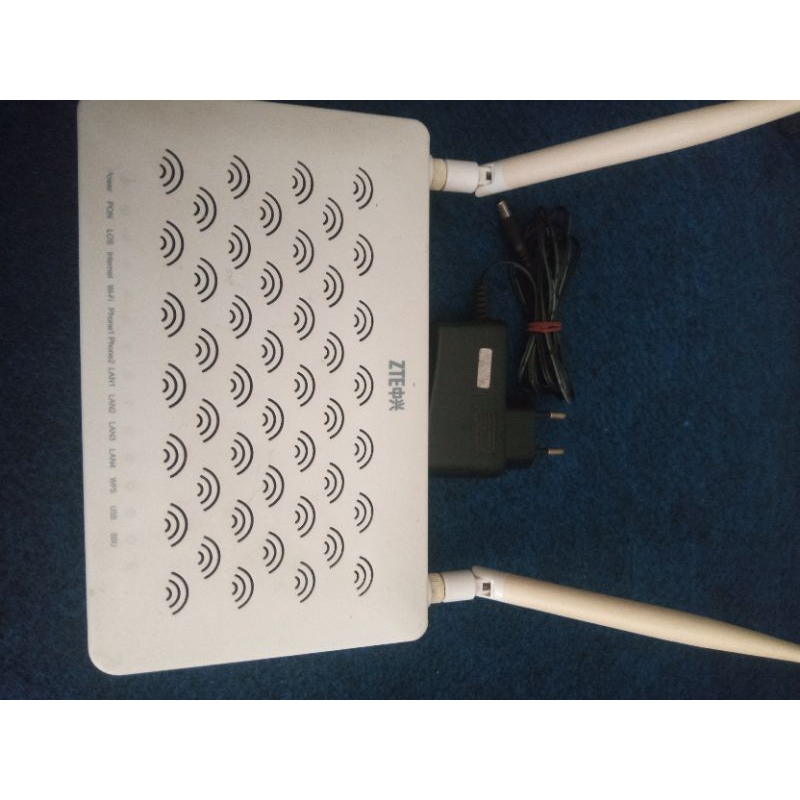 Modem ZTE GPON ONT model Zxhn F609 + adaptor