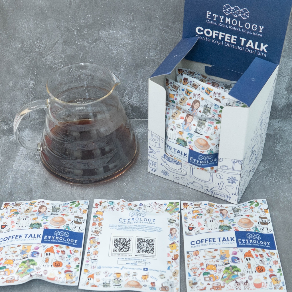 

Etymology Coffee Talk Single Dose Series - Motivasi Edition | 1 Pack Isi 5 Pcs Kopi Arabica