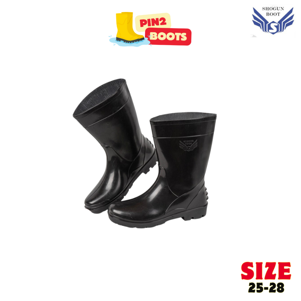 Sepatu boots pendek hitam kerja perkebunan kebersihan Shogun 717