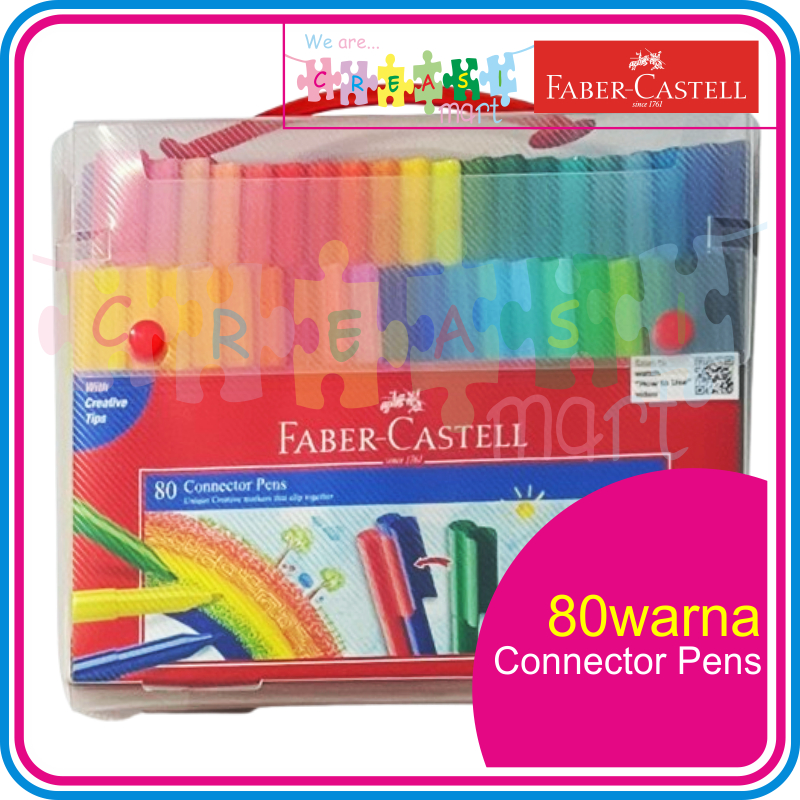 

Faber Castell Connector Pen / Spidol Warna Sambung 80pcs Paket Anak Kreatif 100% Original