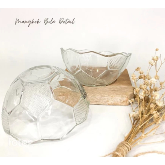 ENISOO STORE - (6 PCS) MANGKOK CUKA MOTIF BOLA KACA / MANGKOK SAMBEL KECIL BENTUK BOLA / SOUVENIR PE