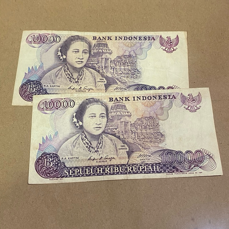 UIV23 10.000 RUPIAH KARTINI 1985 BEKAS