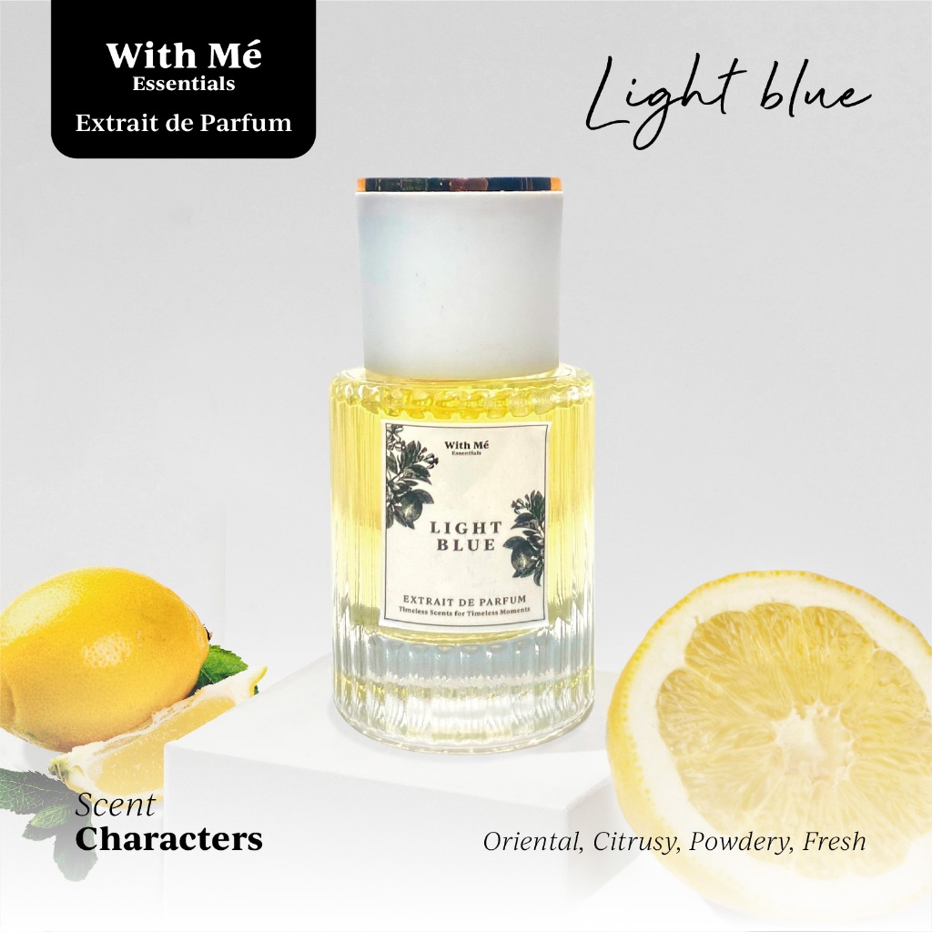 PARFUM LIGHT BLUE WITH ME ESSENTIALS MINYAK WANGI TAHAN LAMA 24 JAM UNISEX AWET WANGI FARFUM PRIA WA