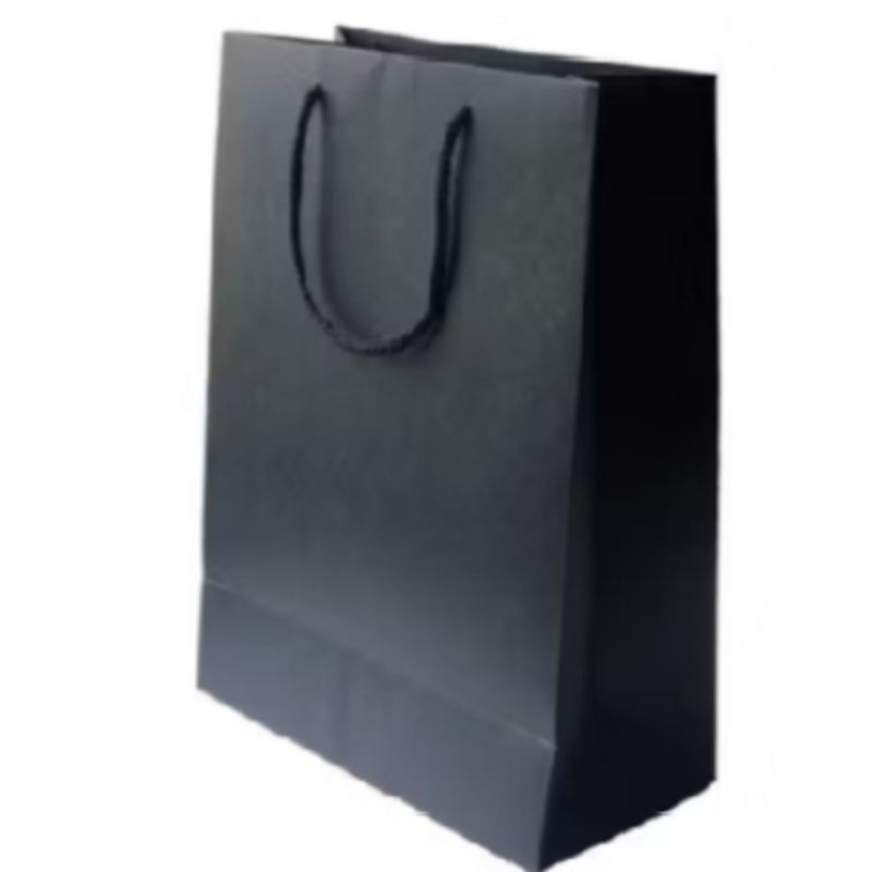 

paper bag hitam ukuran 20 ×10 ×10