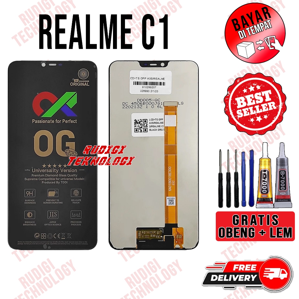 Lcd REALME C1 Original Lcd Touchscreen REALME C1 Fullset GRATIS LEM + OBENG