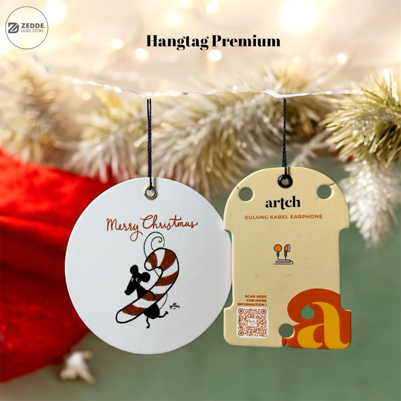 

( 1200pcs Hangtag Premium 700gsm FREE DESIGN ) Hangtag Custom Baju Tebal Premium Full Colour 2 Sisi