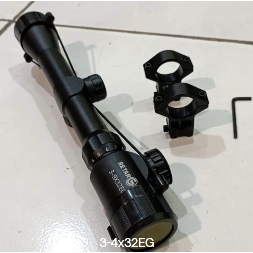Teleskop Rifflescope Kekeran Teropong Zoom Retarget 3-9x32EG