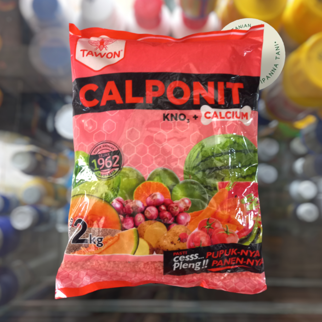 PUPUK KALSIUM CALPONIT KNO3 CAP TAWON MERAH 2KG – PENCEGAH BUSUK AKAR