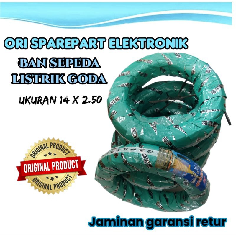 ban sepeda listrik GODA ukuran 14 x 2.50
