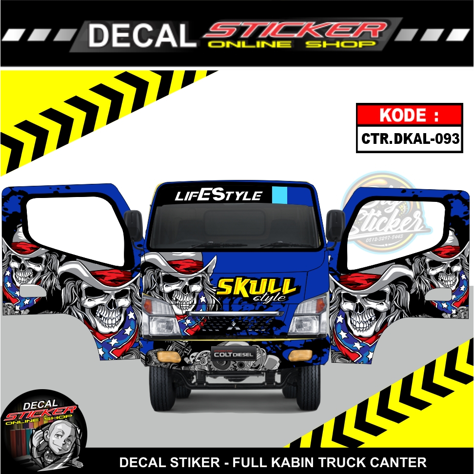 STIKER MOBIL CANTER TRUCK FULL KABIN DECAL LAMINASI