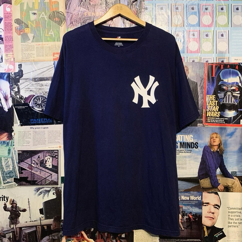 Tshirt/Kaos Vintage MLB Baseball Majestic New York Yankees Chamberlain 62 Second Original