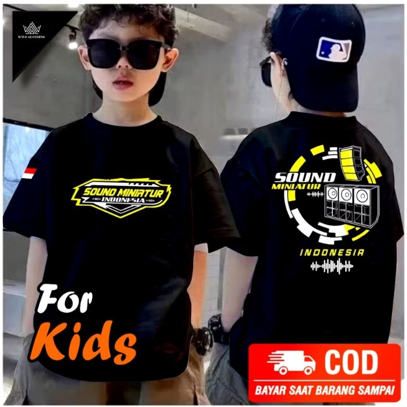 baju kaos Anak sound miniatur sound system audio bahan adem