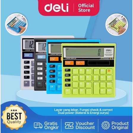 

Deli Kalkulator Desktop 12 Digit Desain unik garansi 3 tahun E39231F