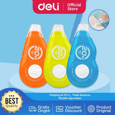 

Deli Tip X- Koreksi Pulpen 5mm x 20m cepat kering bisa langsung menulis E8135