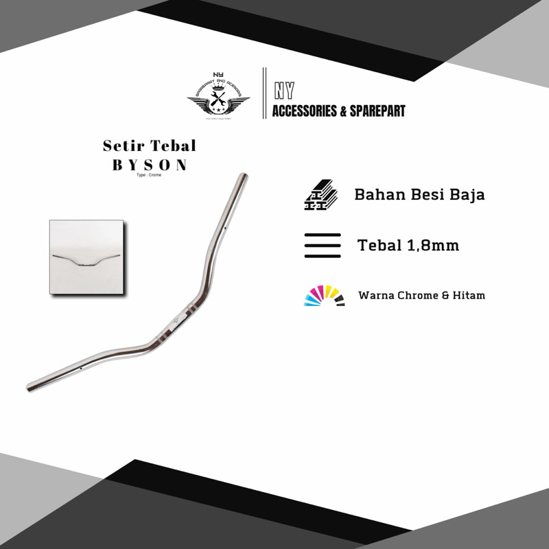 Stang byson original yamaha hitam silver motor sport touring sport