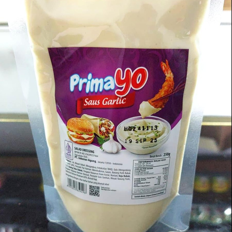 

PrimaYo saus garlic 250 gr