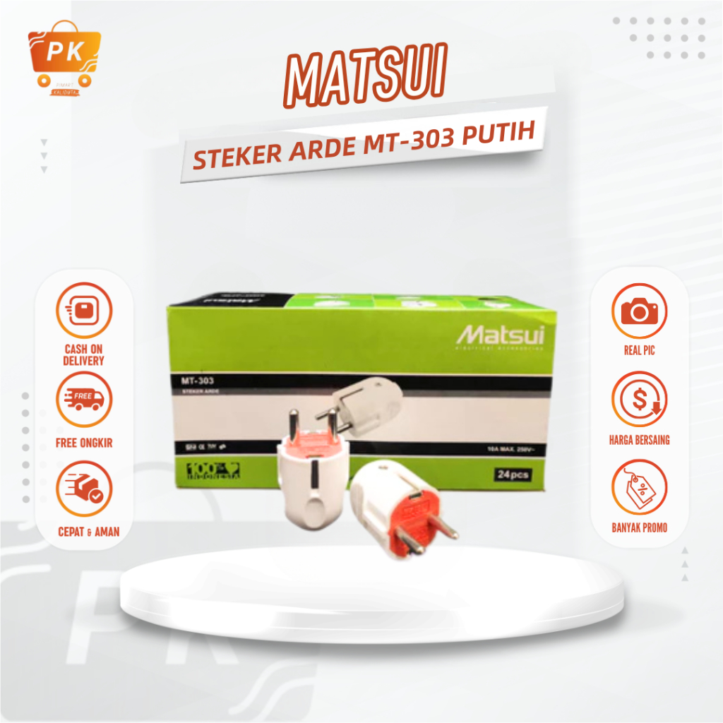 Steker Arde Putih Berkualitas Matsui MT-300 SNI