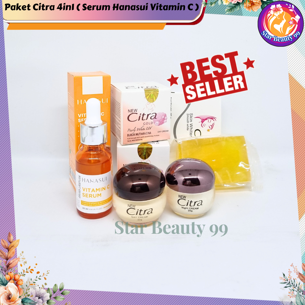 [ Gratis Masker Wajah  ] Paket Citra Gold Lengkap 4in1 Original, Citra Gold Siang Malam + Sabun citr