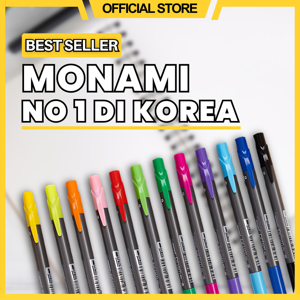 

Drawing Pen Pena Gambar - Monami Prism 402 Double Head Liner Pen (12Color) (satuan)