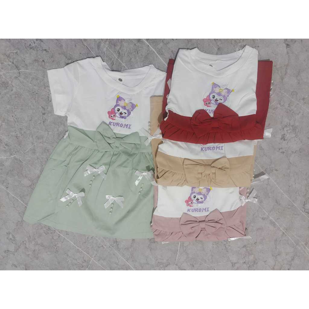 Hannata.Kids - Dress Anak Perempuan Premium Import 1-4tahun / Baju Dres Anak Bayi Perempuan Bangkok 