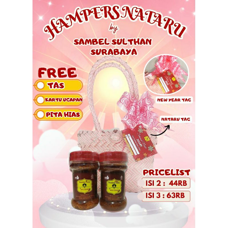 

Hampers Natal Tahun Baru Sambel Cumi Tuna Enak Pedas Murah Surabaya | Sambel Sulthan Surabaya