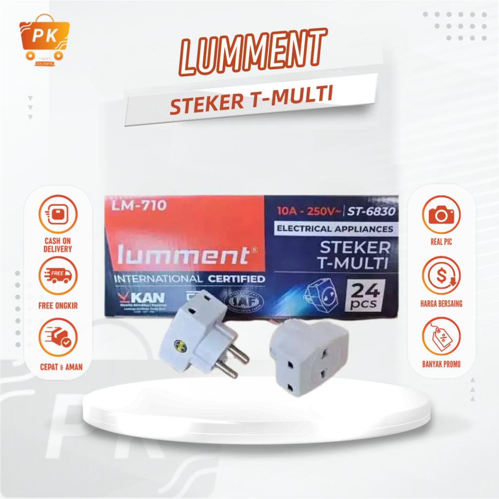 Steker T-Multi Putih Berkualitas Lumment ST-6830