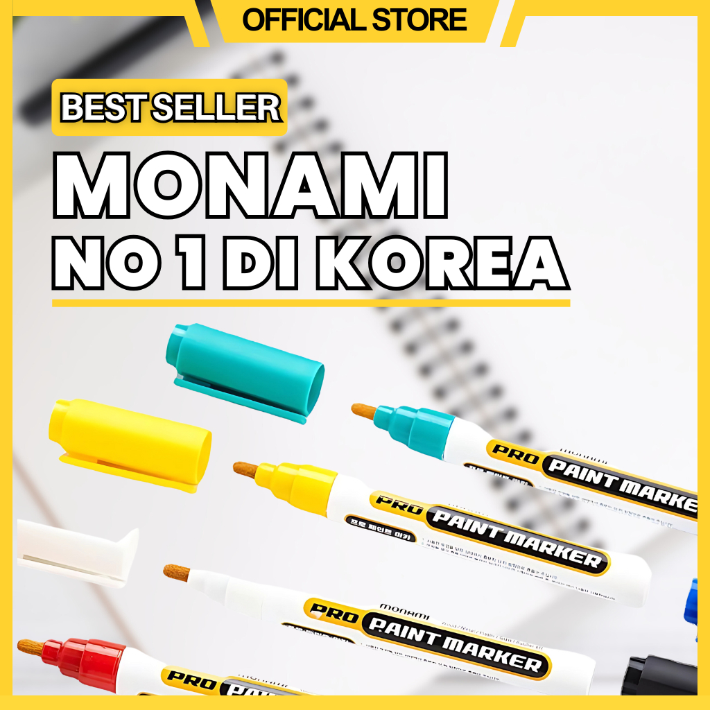 

Monami Pro Paint Industrial Marker With 12 Color (05023) | Spidol Alcohol Based