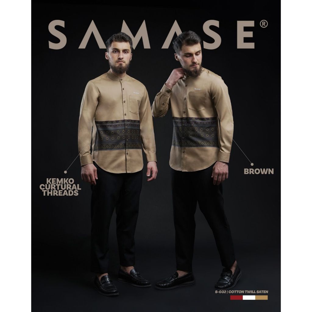 SAMASE Kemko Stripe Heritage Ls S-032 Katun Poplin Limited Edition