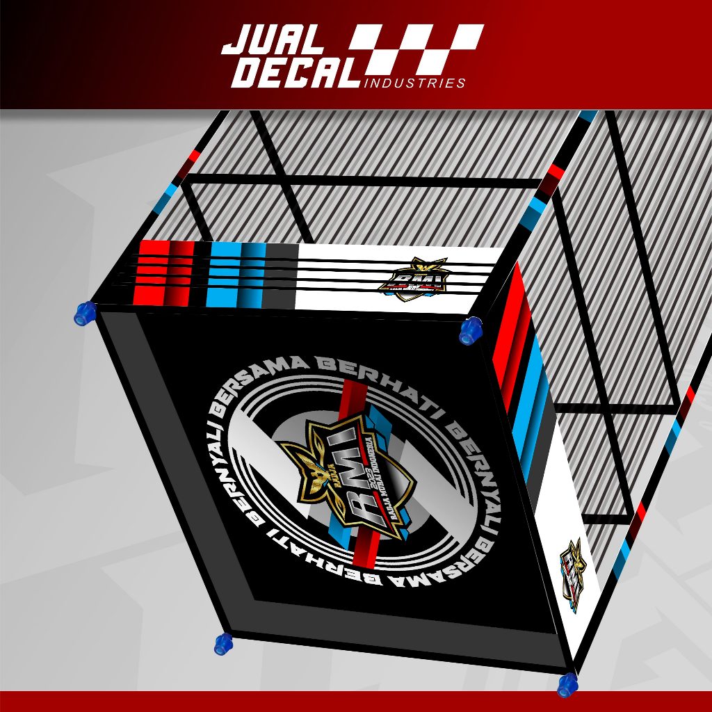 Stiker Sangkar Kotak EBOD RMI Indonedia Custom Decal Kandang Variasi Gepengan Kosan