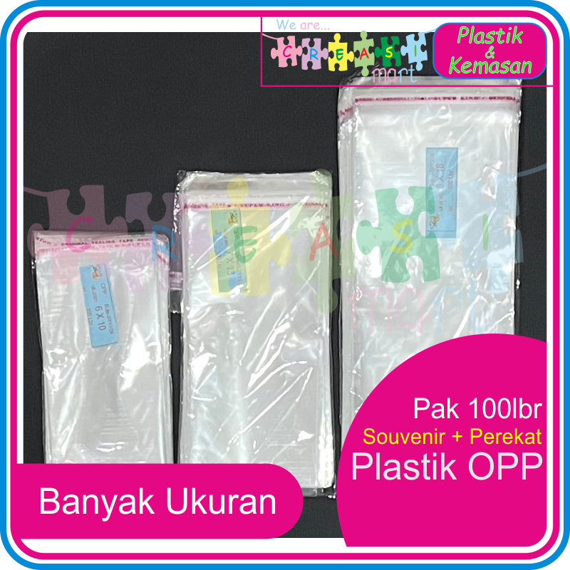 

Plastik OPP + Perekat Pak isi 100 lembar Tebal 0,3mm Cocok Undangan, Souvenir, Aksesoris,Packing