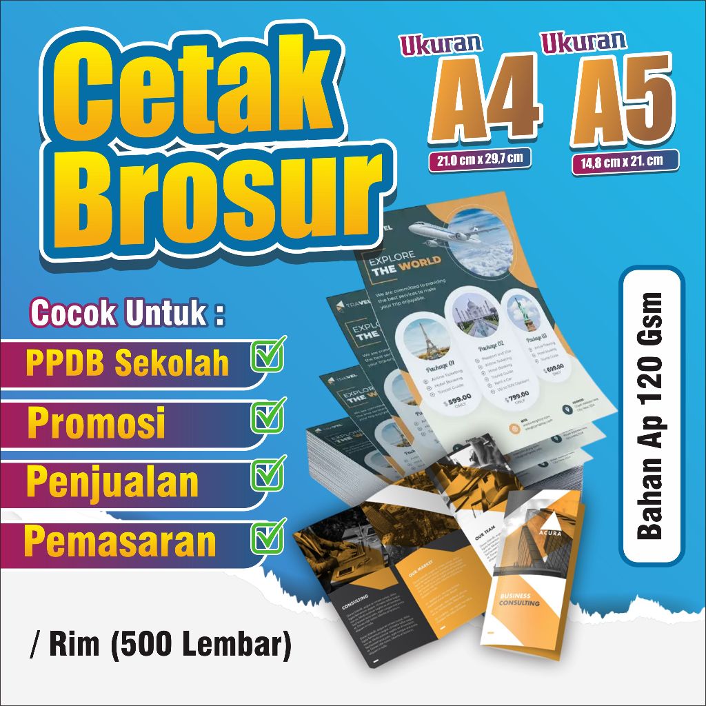 

Print Brosur | Cetak Brosur Flyer A5 & A4 MURAH | 1 Sisi / 2 Sis