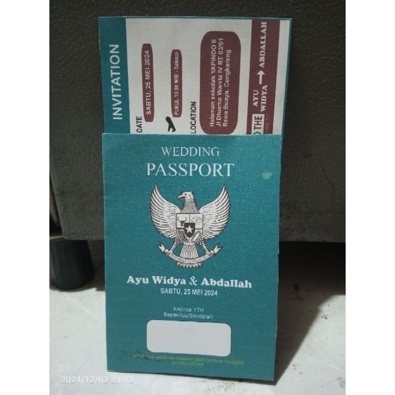 Undangan Custom Model Pasport