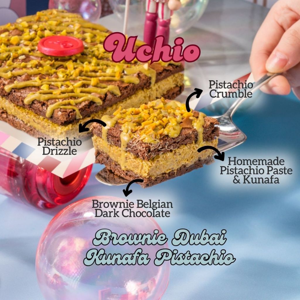 

Pistachio Kunafa Kataifi Brownies 500 gram Dubai Coklat Brownie Kue Kering Brownies Chocolate Cookies Hampers Natal Christmas