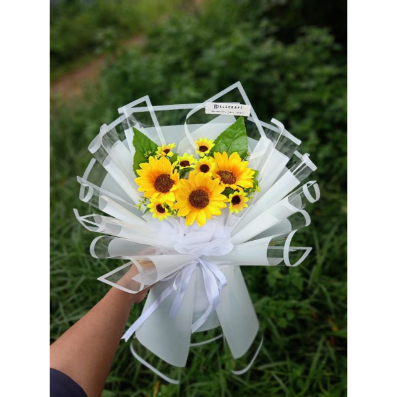 BUKET BUNGA ARTIFICIAL BUNGA PALSU BUNGA MATAHARI