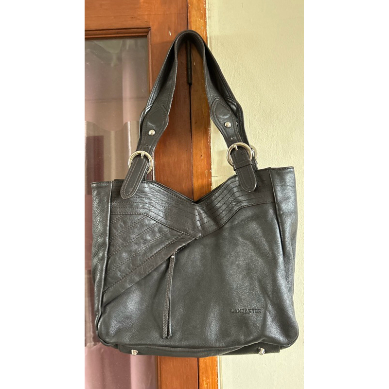 Lancaster Tote Bag Tas Kulit Asli Tas vintage