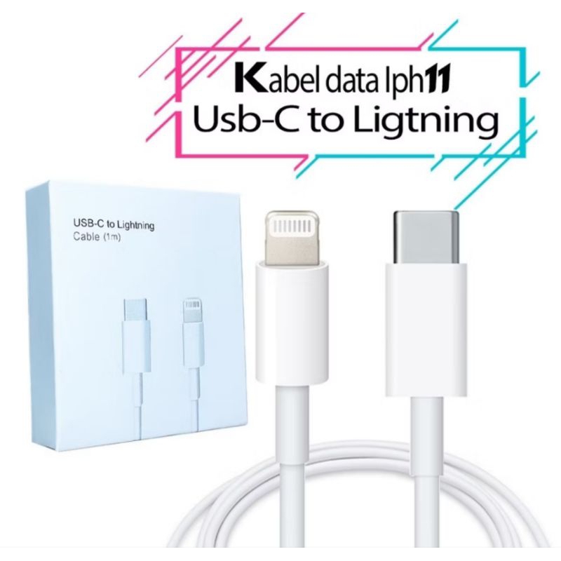 KABEL DATA IPHONE TYPE C TO LIGHTNING ORI