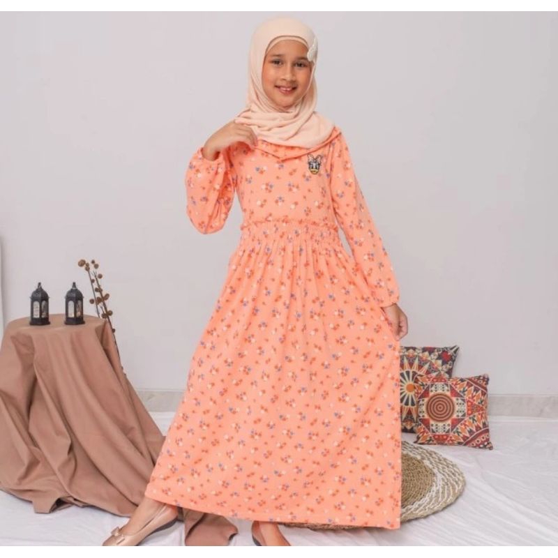 Gamis motif bunga That's Donald Rodeo junior