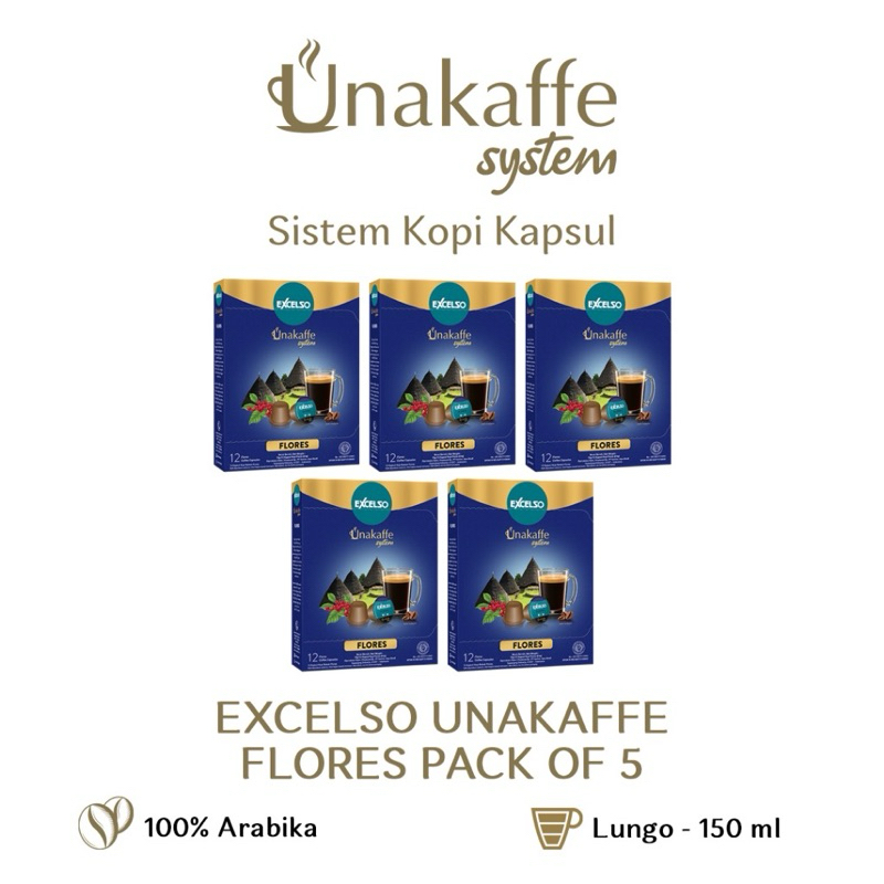 

PROMO Unakaffe Excelso Kapsul - Flores 5 Box (Isi 60 pods capsule)