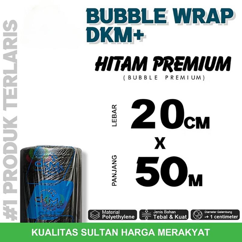 

plastik Bubble wrap 20cmx50m PREMIUM DKM PLUS TERMURAH/ROLL