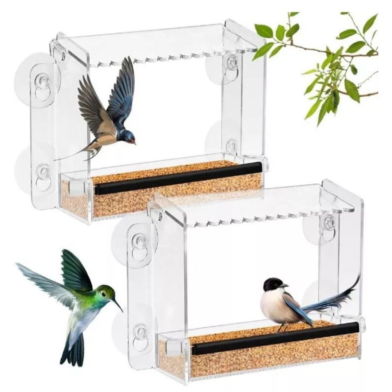 wadah pakan burung, tempat makan burung akrilik