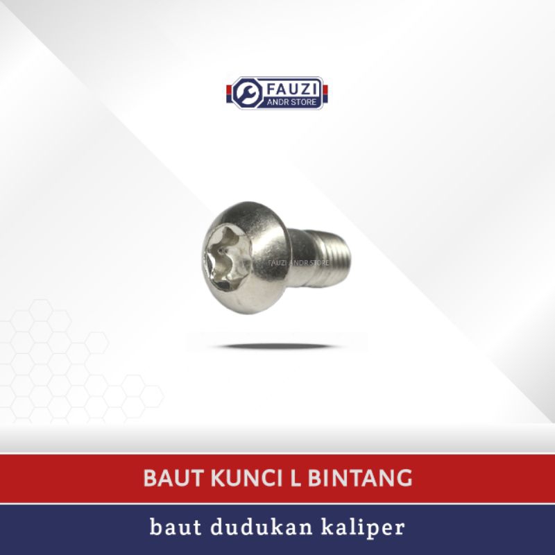 BAUT BINTANG M10 NIKEL PLATING | Baut Kaliper Yamaha | TORX50 | Baut 14