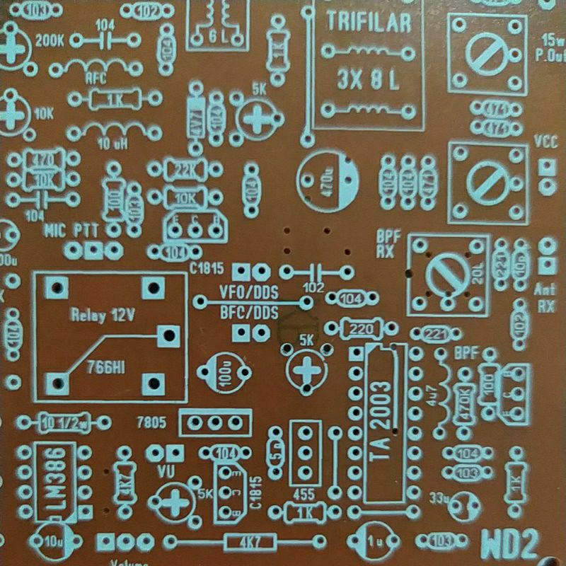 PCB Brik AM 4 Mhz (PCB=29,5K, Plus Komponen=145K) Radio Brik AM 80 Meter Band, Pancarima AM "CBC" 4.