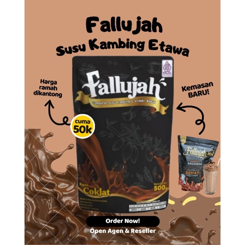 

Fallujah Susu Kambing Etawa varian Coklat 500gr