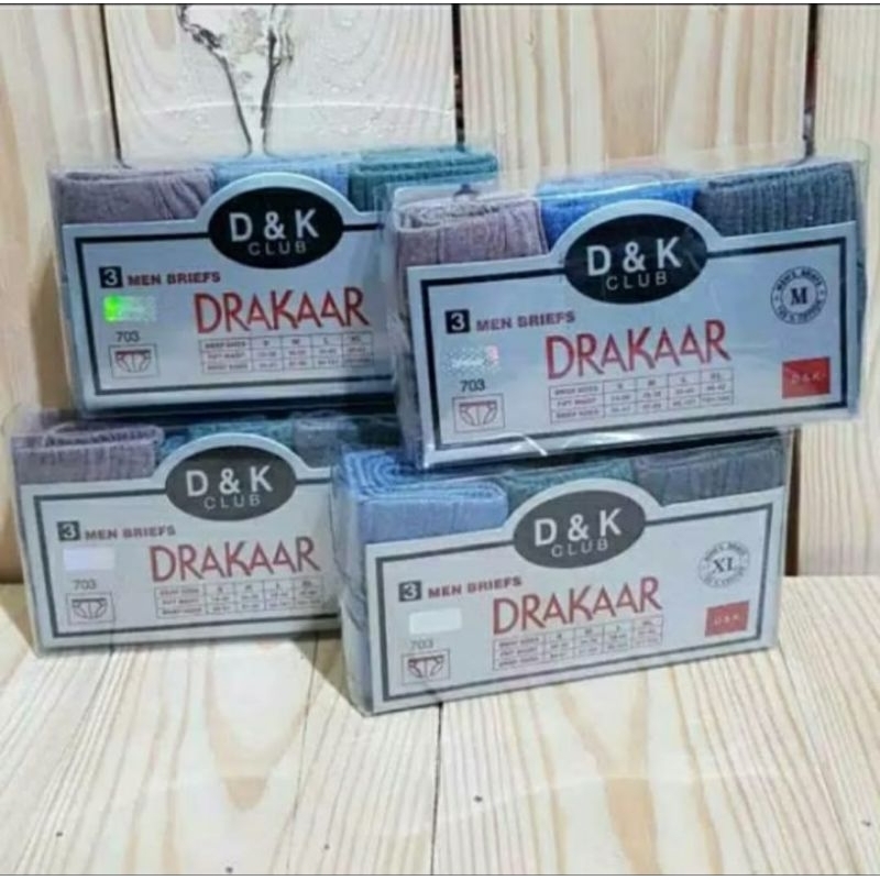 DRAKAAR 703 Celana Dalam Pria Dewasa CD DRAKAAR (isi 3pcs)