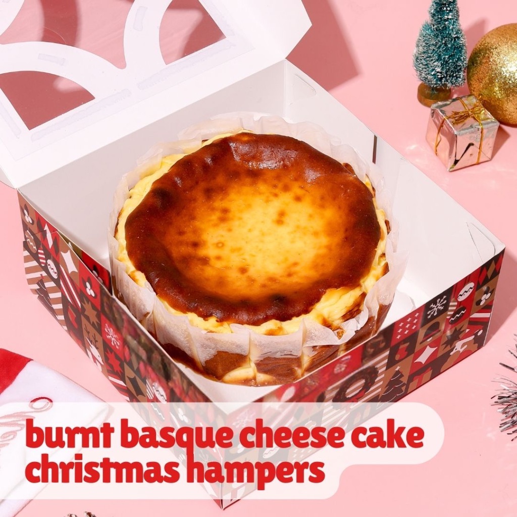 

YUMMIEST - Burnt Basque Cheese cake - Christmas hampers box natal