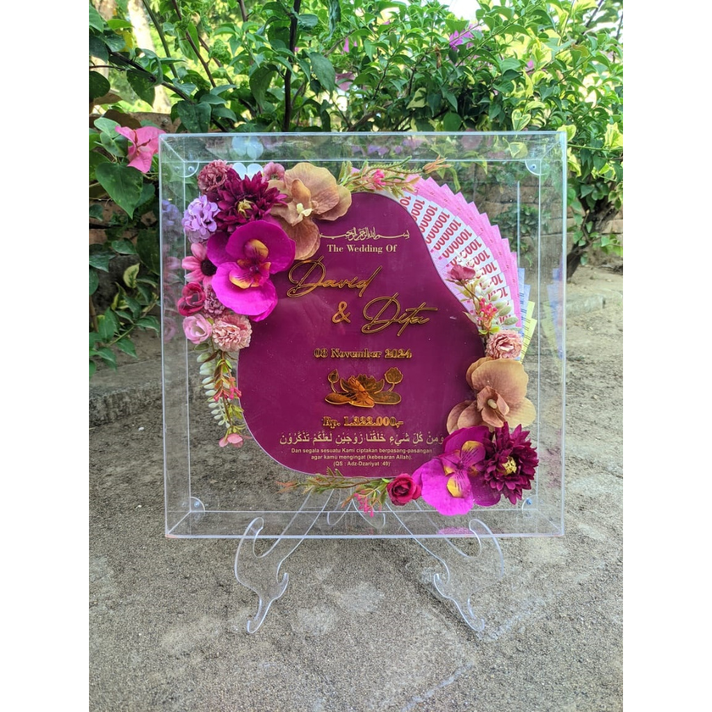 Mahar Acrylic Transparan / Mahar Akrilik / Mahar Tetes Akrilik / Mahar Viral / Mahar Kekinian